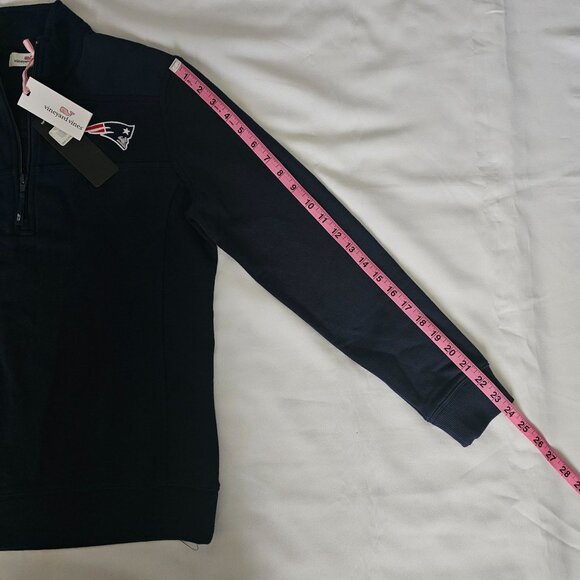 Vineyard Vines Men's Navy Quarter-Zip New England Patriots Shep Shirt Size Small - Picture 14 of 16